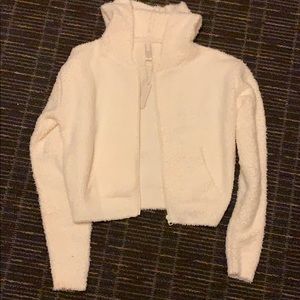Cozy knit zip up hoodie